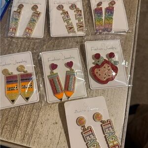 Set of 7 Teacher Earrings